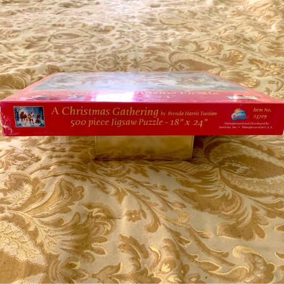 A Christmas Gathering 500 Piece Jigsaw Puzzle by Brenda Harris Tustian. - Picture 2 of 6